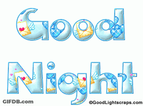 Good Night With Hearts And Envelopes GIF