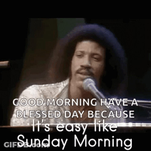 Good Sunday Morning Lionel Richie GIF
