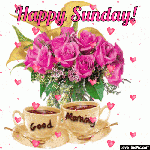 Good Sunday Morning Rose Bouquet GIF