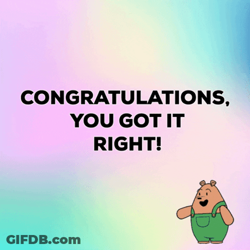Good Thinking Congratulations Message GIF