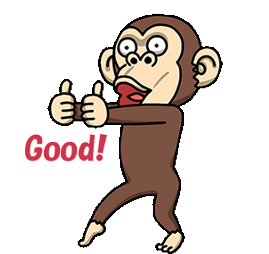 Good Thumbs Up Funny Monkey GIF