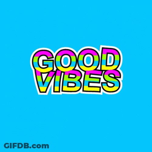 Good Vibes Colorful Text Design GIF