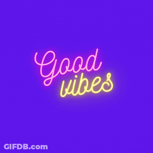 Good Vibes Neon Sign GIF