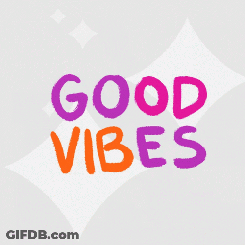 Good Vibes Simple Word Text Art GIF