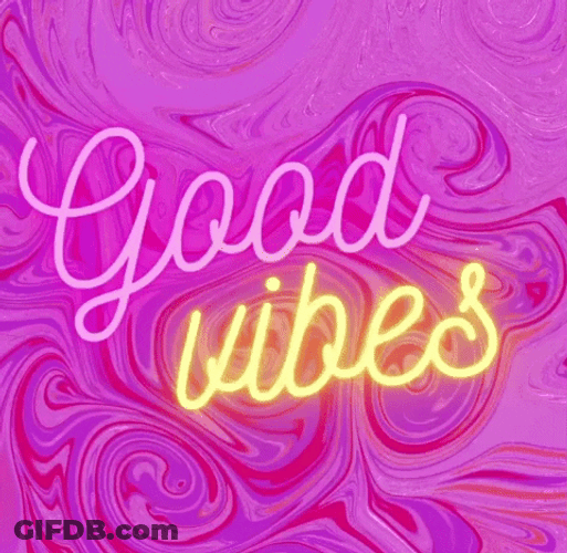 Good Vibes Word Swirl Effect GIF