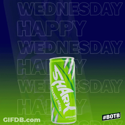 Good Wednesday Morning Shark Soda Can GIF
