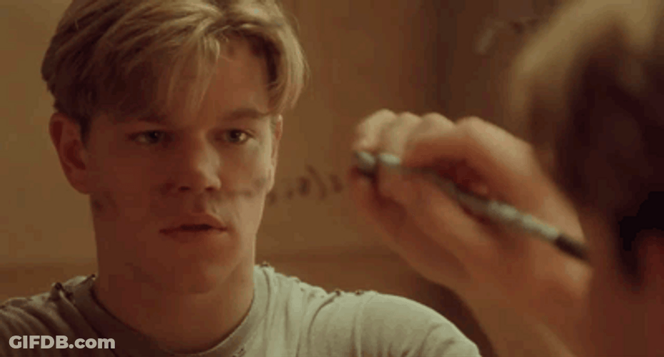Good Will Hunting Writing On A Mirror GIF