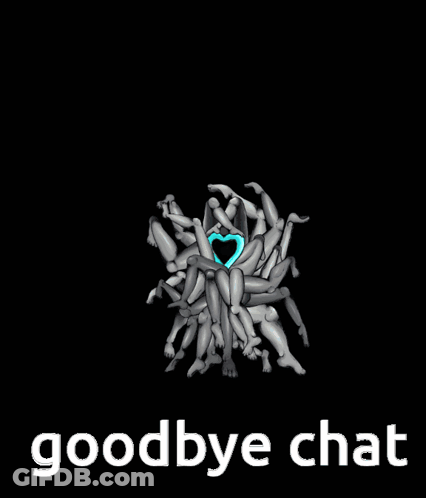 Goodbye Chat Poster With Blue Circle GIF