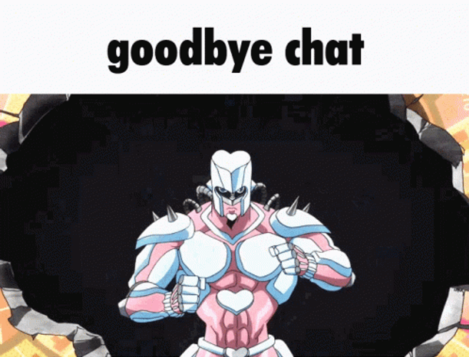 Goodbye Meme Bye Chat JoJo's Bizarre Adventure GIF