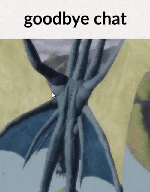 Goodbye Meme Chat Dragon GIF