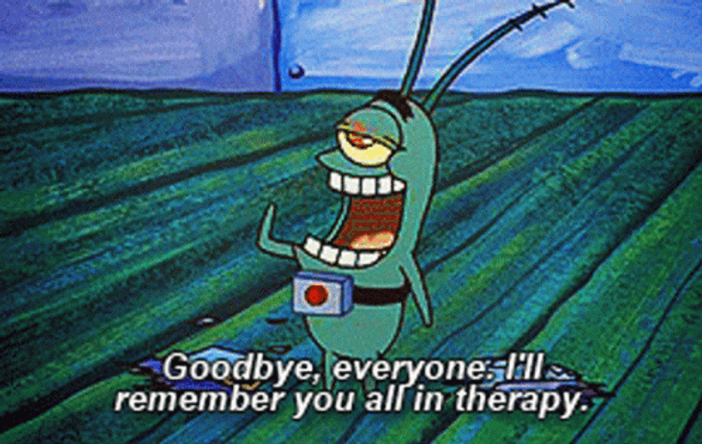 Goodbye Meme Plankton Spongebob GIF