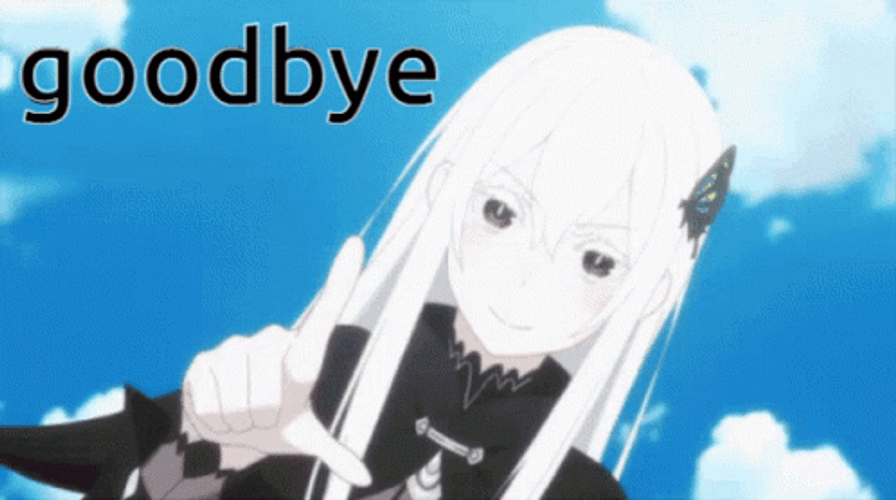 Goodbye Meme Re Zero Disappear GIF