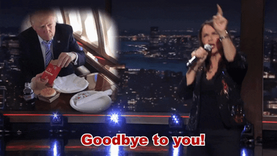 Goodbye Trump Excited Song GIF