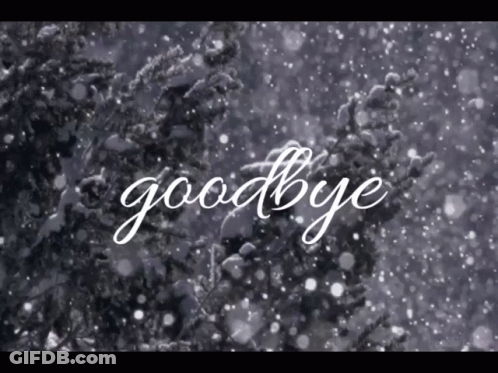 Goodbye Written On Snowy Surface GIF
