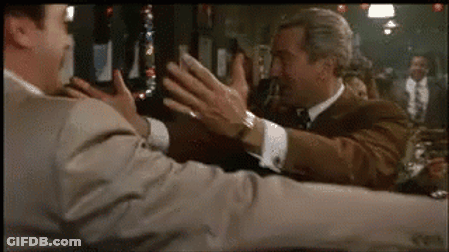 Goodfellas James Conway Kissing Tommy Devito On Cheek GIF