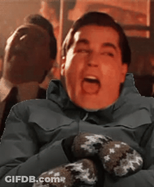 Goodfellas Laughing Bernie Mittens GIF