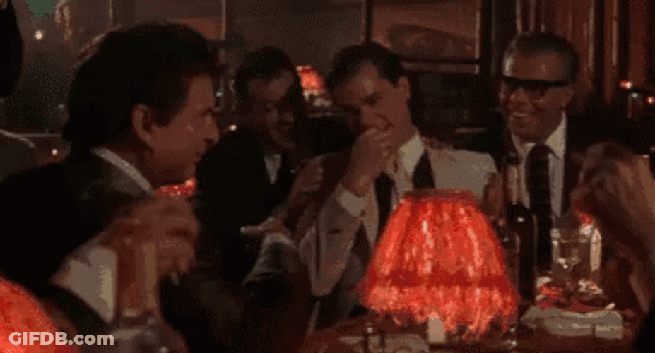 Goodfellas Tommy Devito Laughing Alongside Other Men GIF