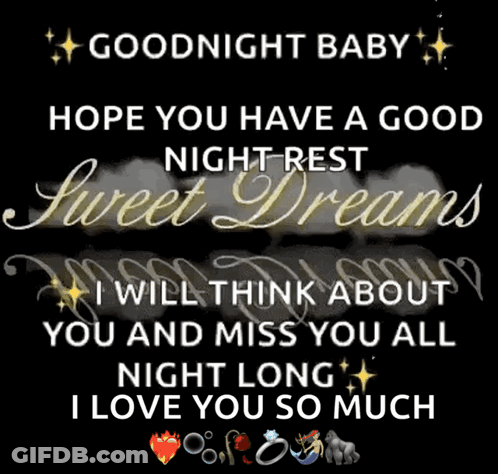 Goodnight Baby Sweet Dreams Love GIF