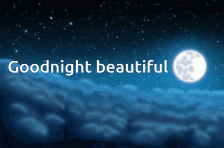 Goodnight Beautiful Shooting Star And Moon GIF