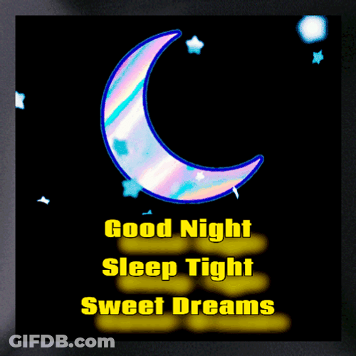 Goodnight Beautiful Sleep Tight Sweet Dreams Falling Stars GIF