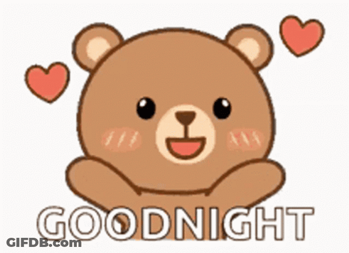 Goodnight Blow Kiss Bear GIF