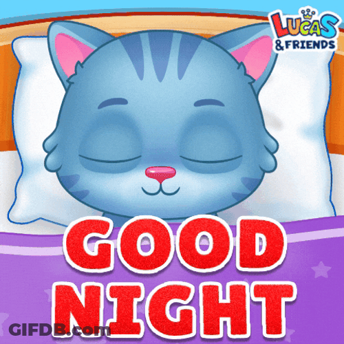 Goodnight Cat From Luis And Friends GIF