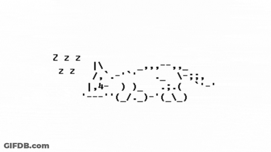 Goodnight Dotted Line Cat GIF