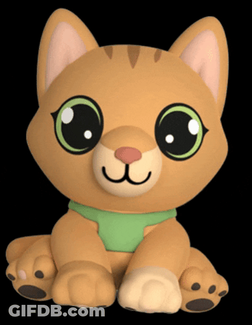 Goodnight From Brown Animated Cat GIF