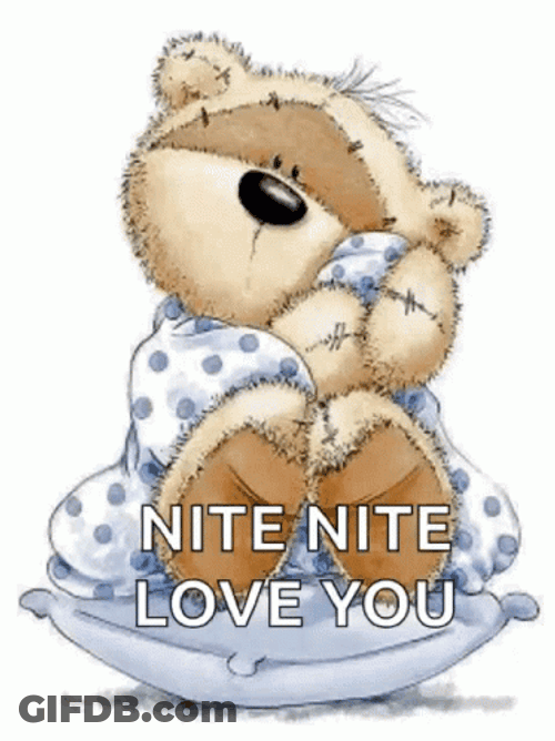 Goodnight I Love You Cute Bear GIF