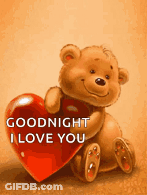 Goodnight I Love You Cute Bear GIF