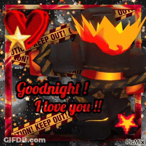 Goodnight I Love You Greeting Card With Heart GIF