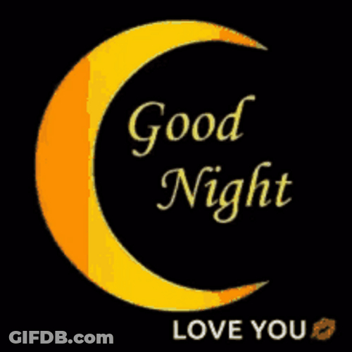 Goodnight I Love You Moon And Kiss GIF