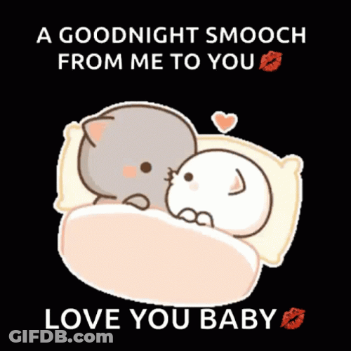 Goodnight I Love You Peach Goma GIF