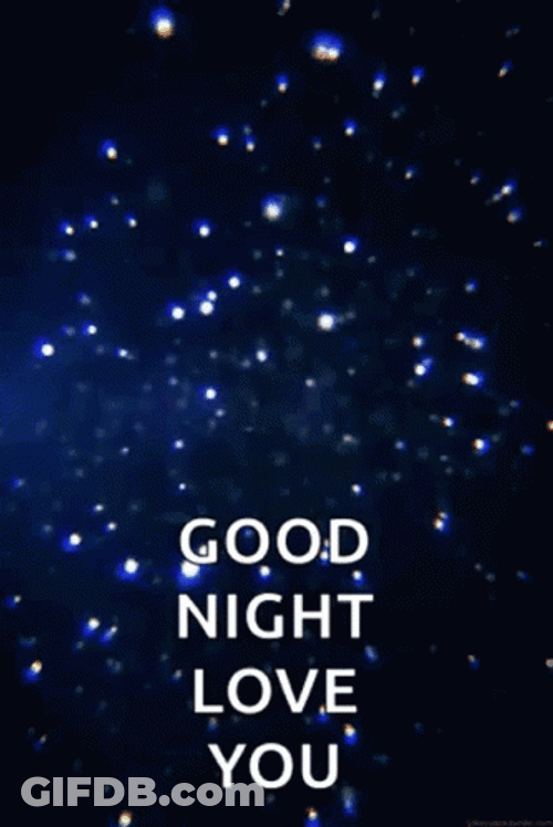 Goodnight I Love You Purple Glitter GIF