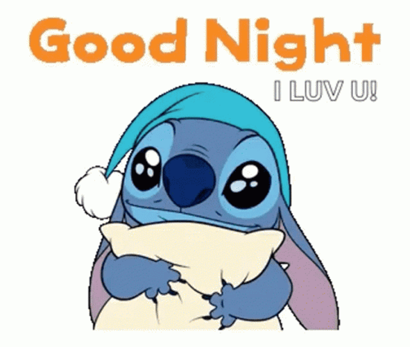 Goodnight I Love You Stitch GIF