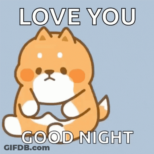 Goodnight I Love You Tonton Dog GIF