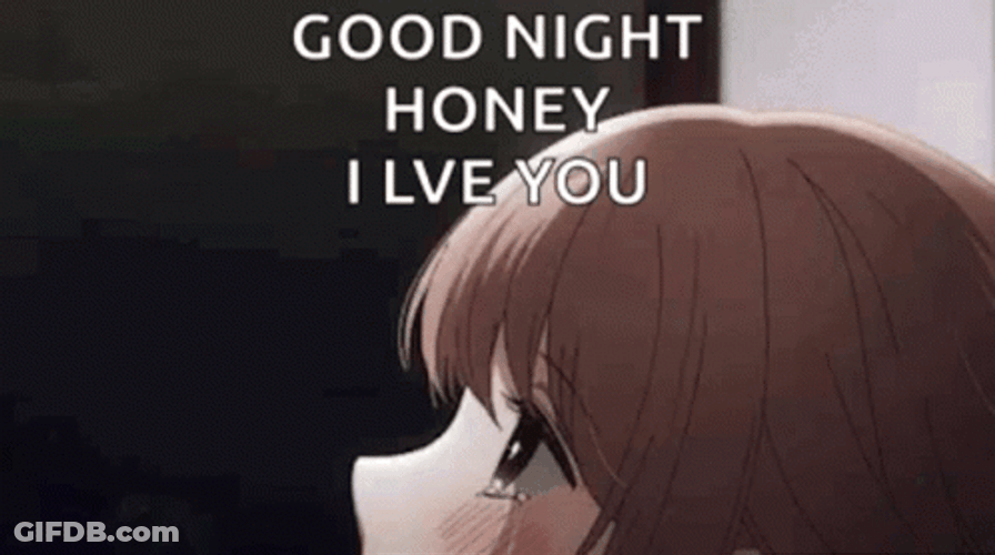 Goodnight Kiss Anime Couple Scum's Wish GIF