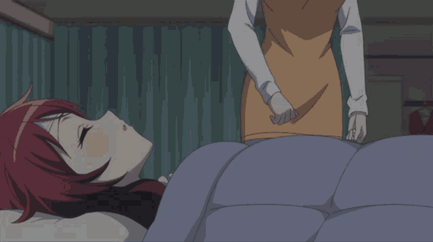 Goodnight Kiss Anime Girls Castle Town Dandelion GIF