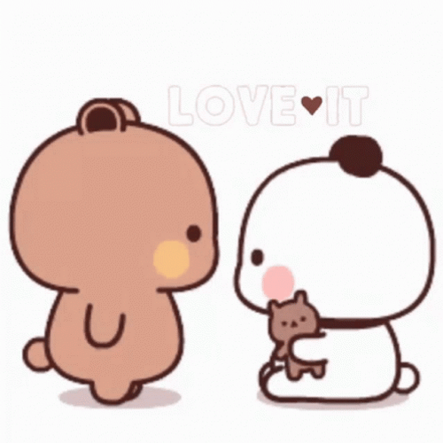 Goodnight Kiss Bear Panda Cute Couple GIF