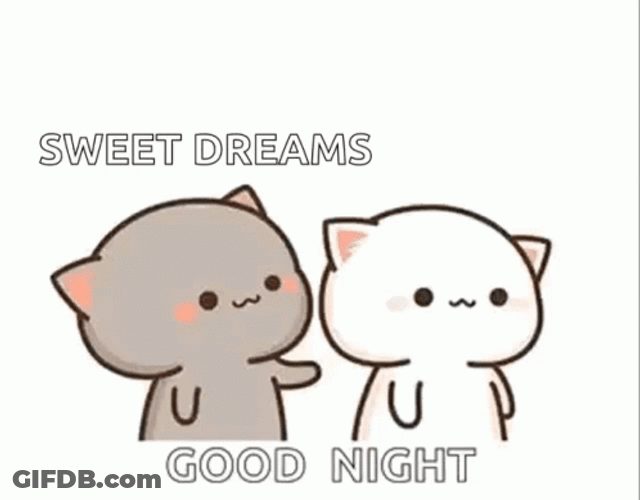 Goodnight Kiss Hey Sweet Dreams Peach Goma Cat GIF