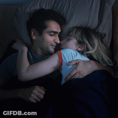 Goodnight Kiss Kumail Nanjiani Happy Couple GIF