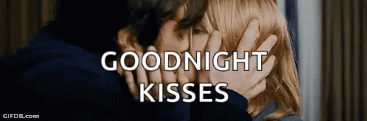 Goodnight Kiss Romantic Passionate Couple GIF