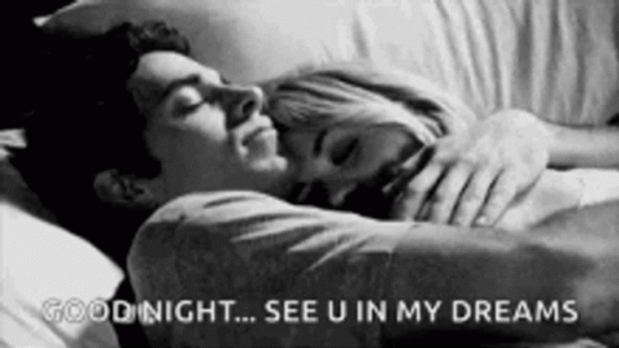 Goodnight Kiss See You In Dreams Romantic Couple GIF