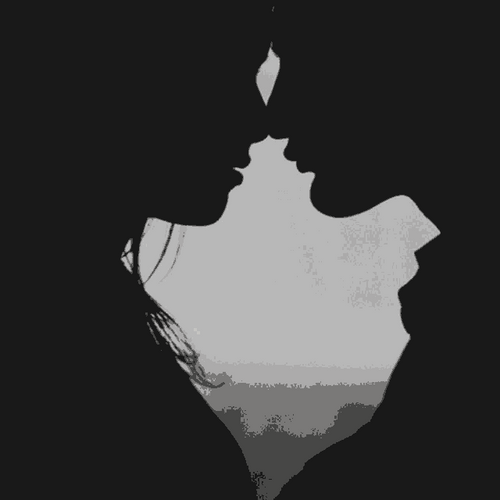 Goodnight Kiss Silhouette Cartoon Couple GIF