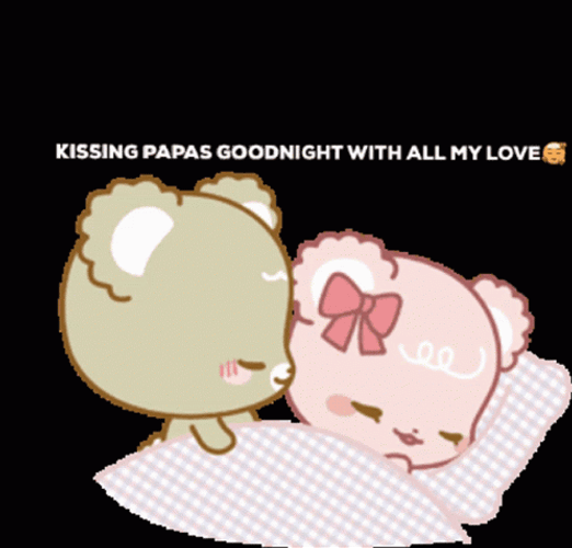 Goodnight Kiss Smooch Sugar Cubs GIF