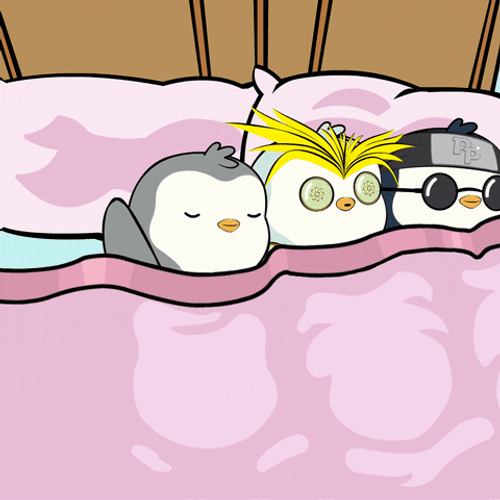 Goodnight Love Cute Penguins In Bed GIF