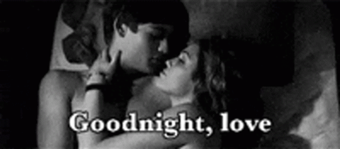 Goodnight Love Kiss Romantic Couple GIF