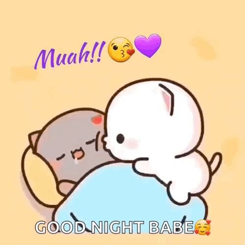 Goodnight Love Peach And Goma Butterfly Kisses GIF