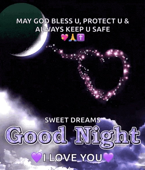 Goodnight Love Twinkling Starry Night GIF