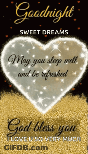 Goodnight Message With Heart GIF